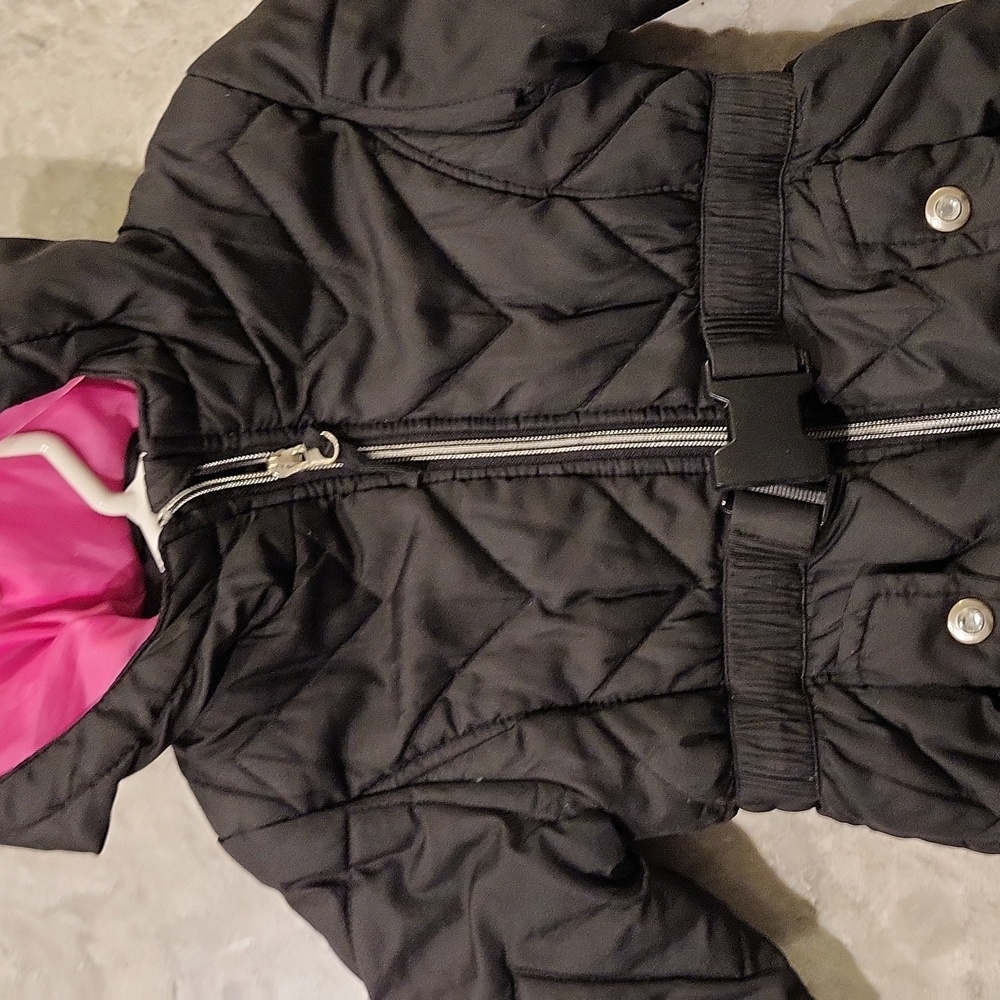 S. Rothschild blk hooded jacket. Size 2T.